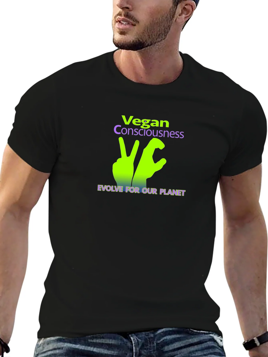Vegan Consciousness T-Shirt - Evolve For Our Planet product image 6
