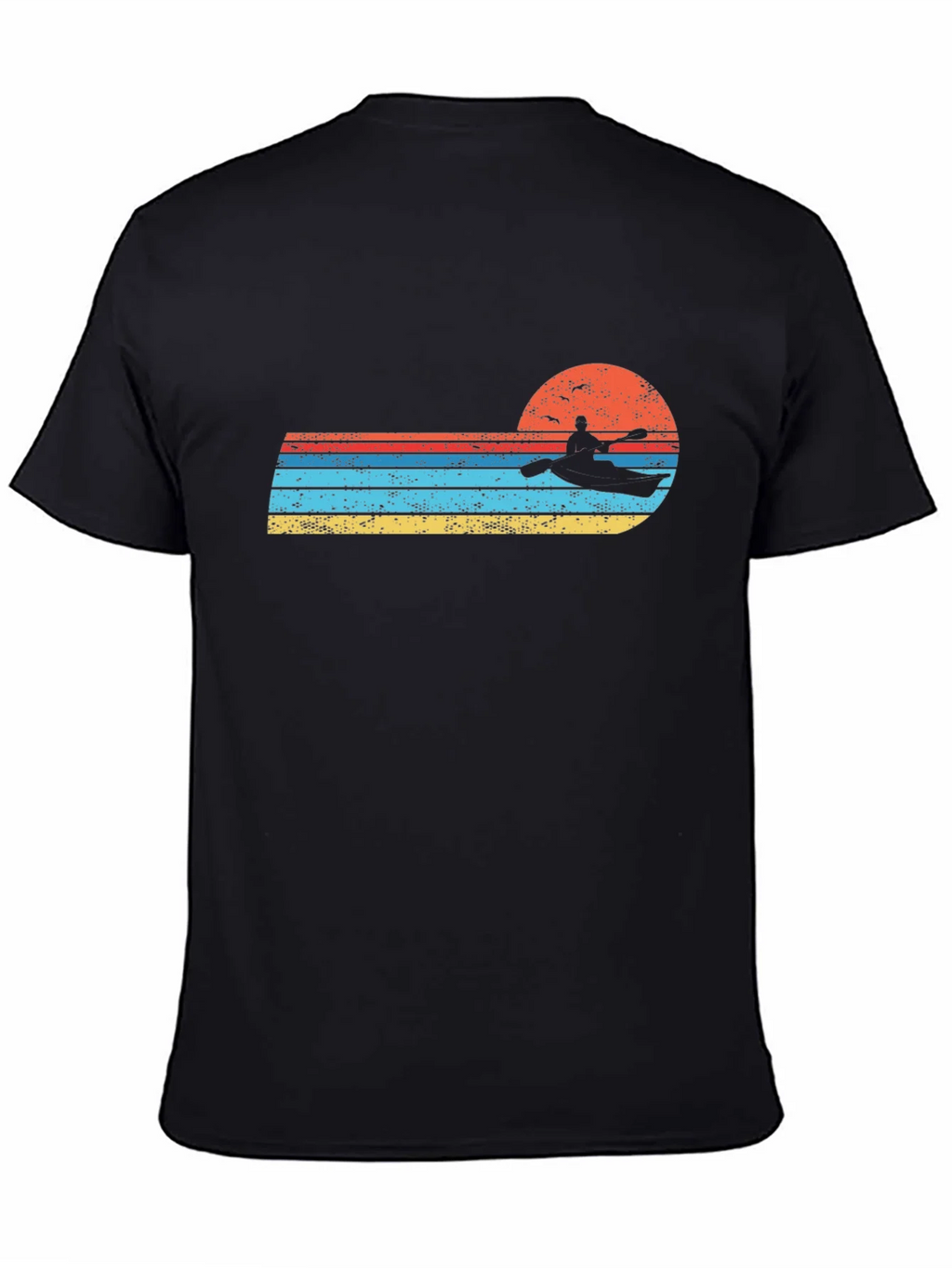 Retro Kayak Sunset Graphic Tee product image 4