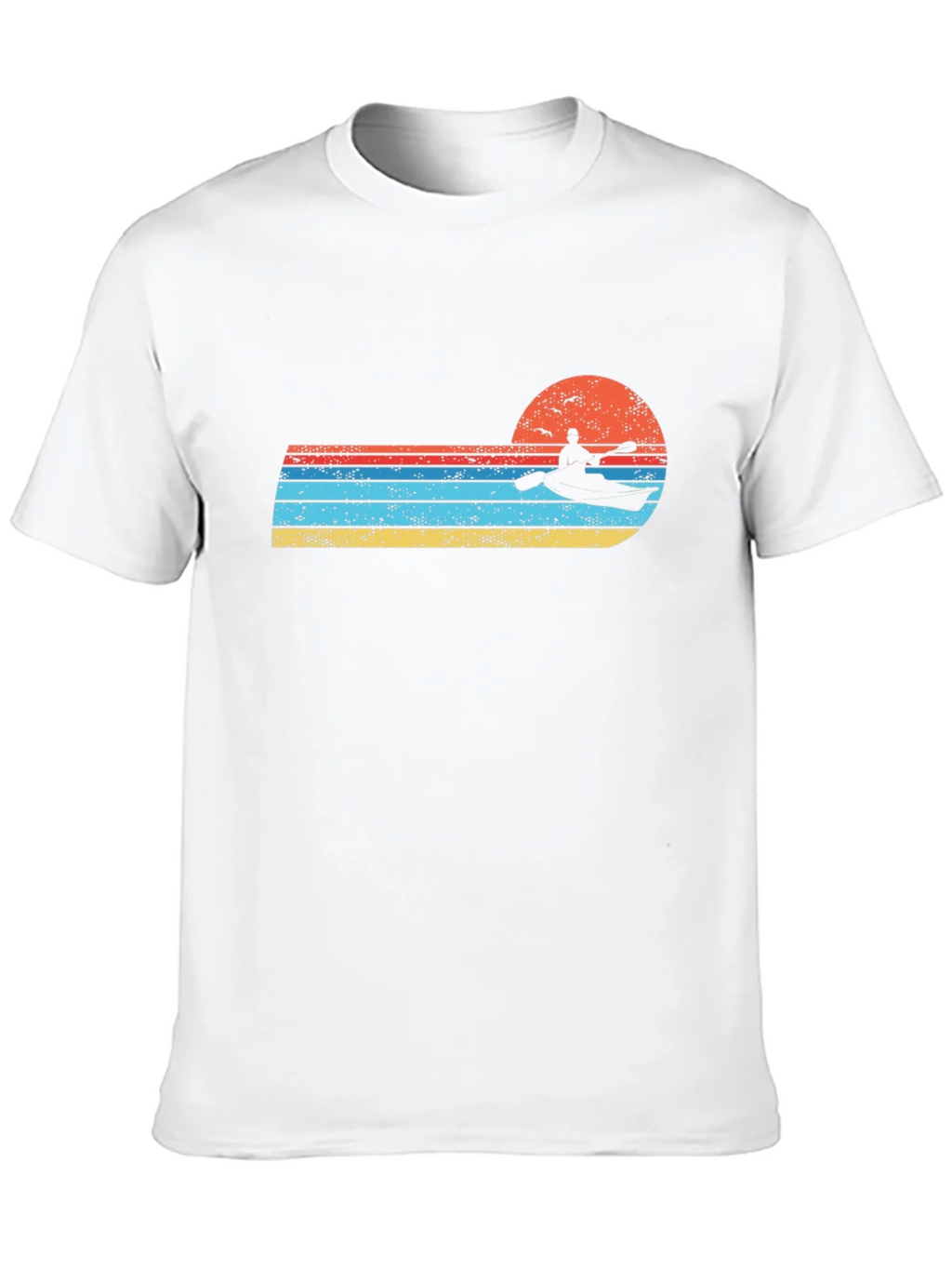 Retro Kayak Sunset Graphic Tee product image 9