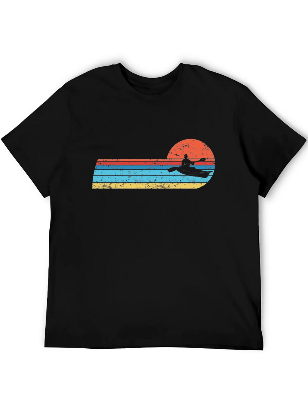 Retro Kayak Sunset Graphic Tee product image 5