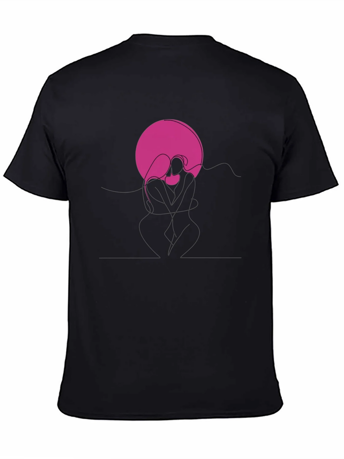Abstract Couple Graphic Tee - Black product image 4