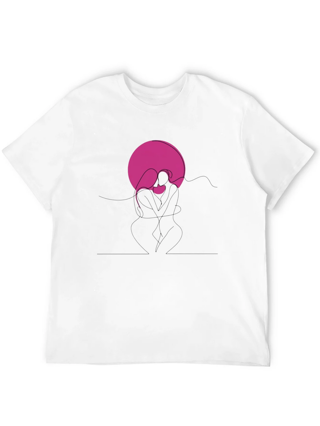 Abstract Couple Graphic Tee - Black product image 10