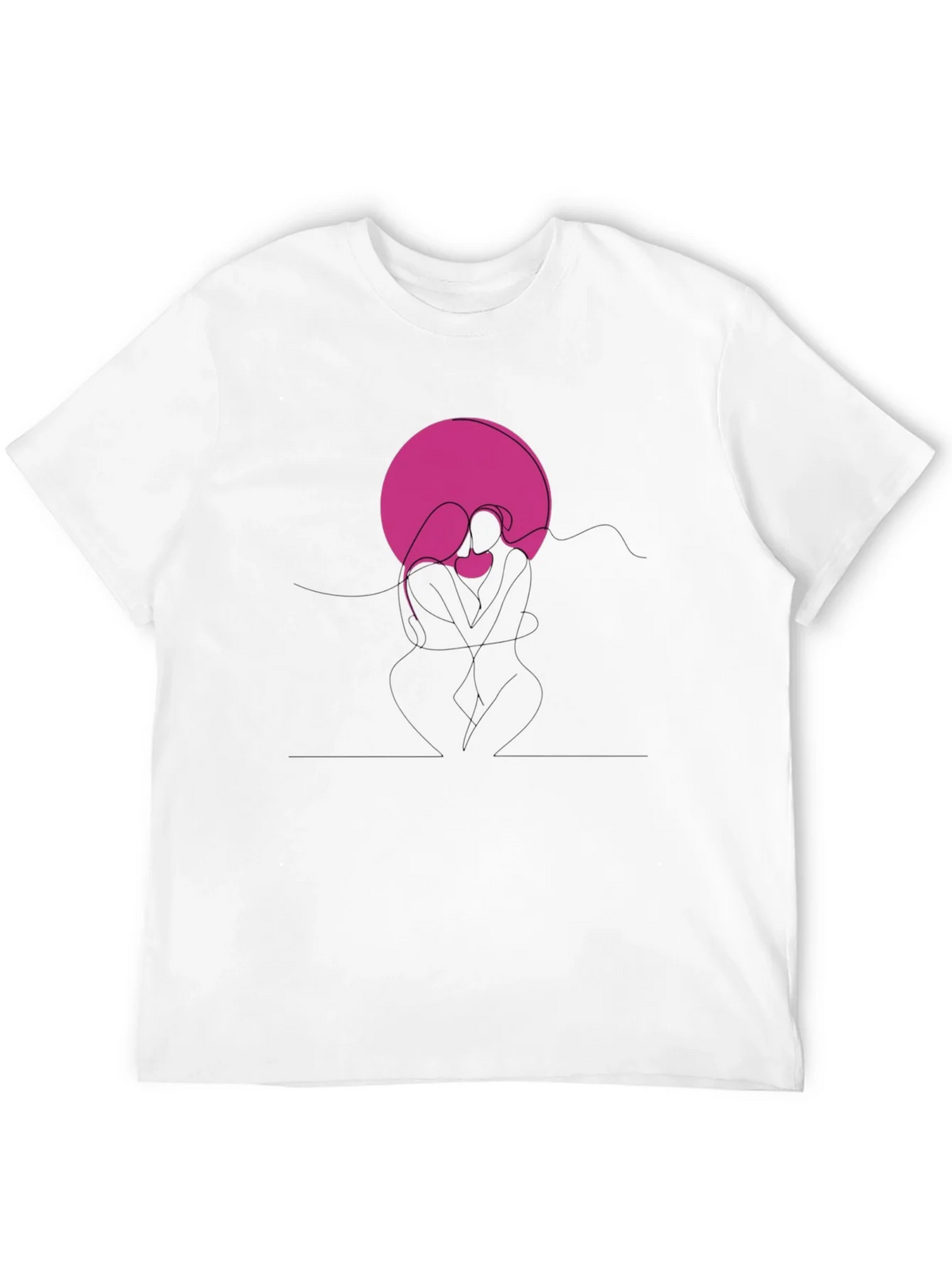 Abstract Couple Graphic Tee - Black product image 10