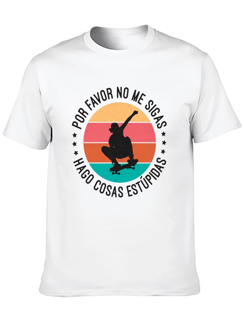 Skateboarder Graphic T-Shirt - Por Favor No Me Sigas product image 2