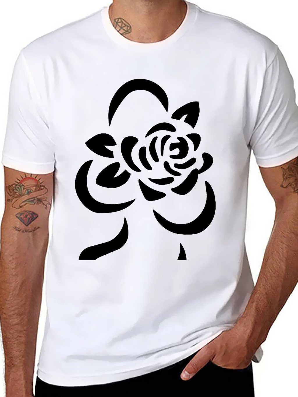 Black Rose Graphic Tee - Modern Casual Style product image 7