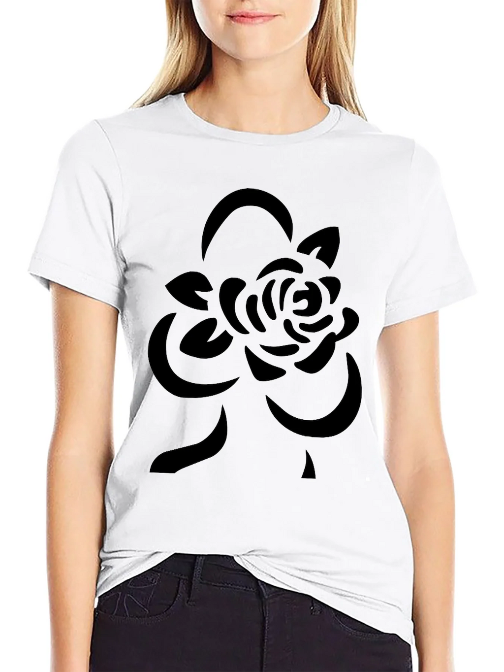 Black Rose Graphic Tee - Modern Casual Style product image 8
