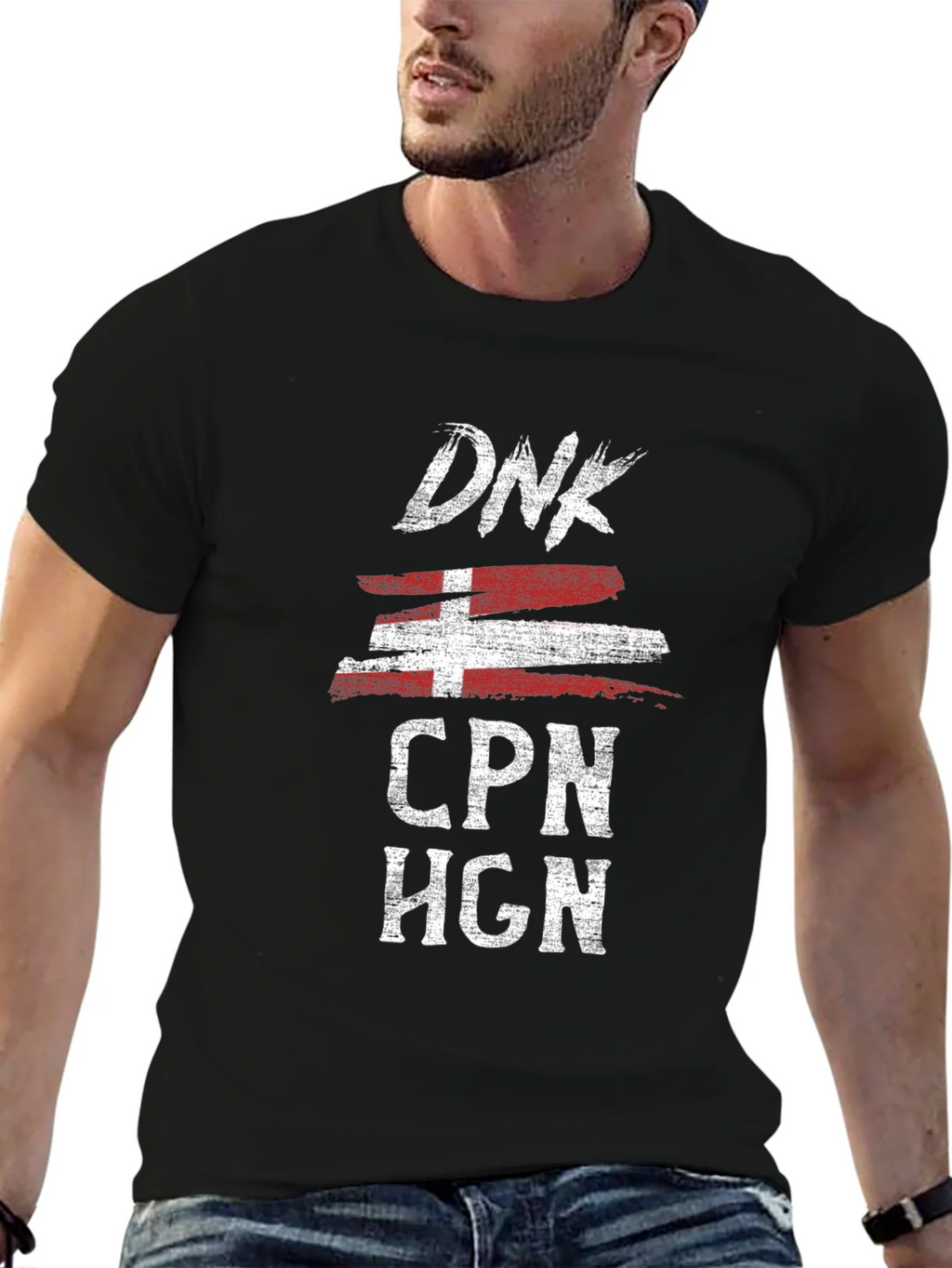 Denmark Travel Shirt DNK CPN HGN Black Cotton Tee product image 6