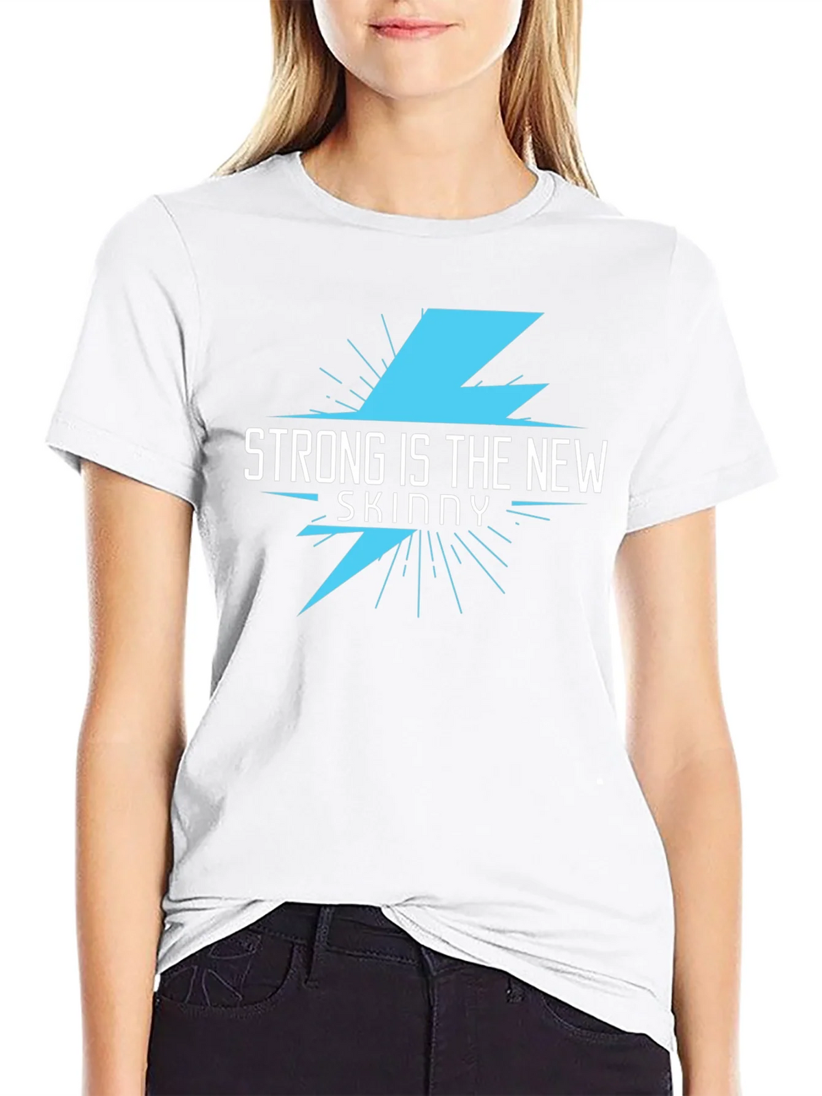 Strong Is The New Skinny Black Graphic Tee product image 8