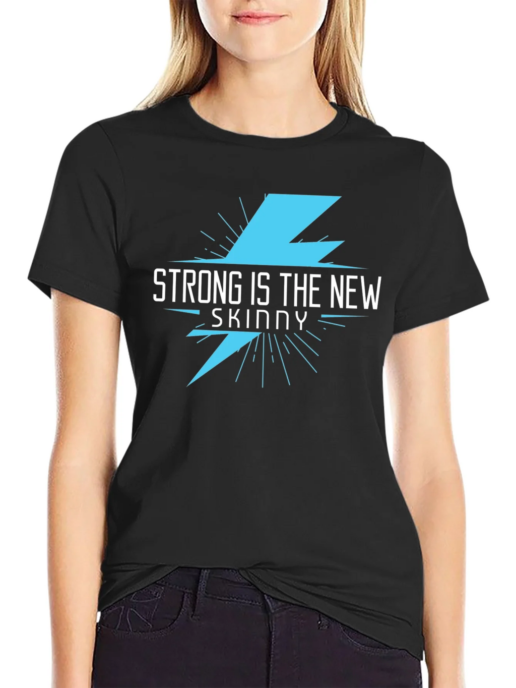 Strong Is The New Skinny Black Graphic Tee product image 2