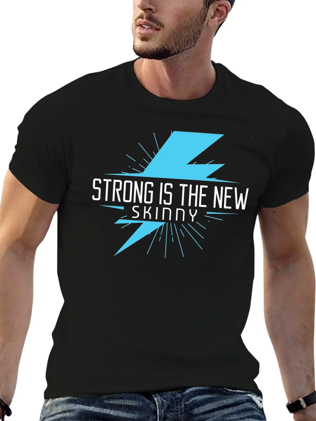 Strong Is The New Skinny Black Graphic Tee product image 6