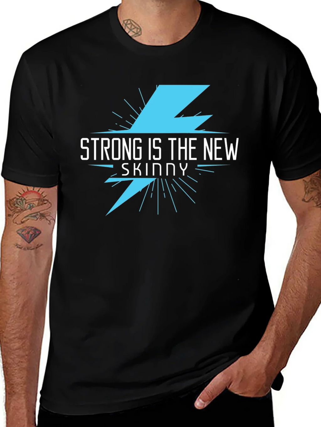 Strong Is The New Skinny Black Graphic Tee product image 1
