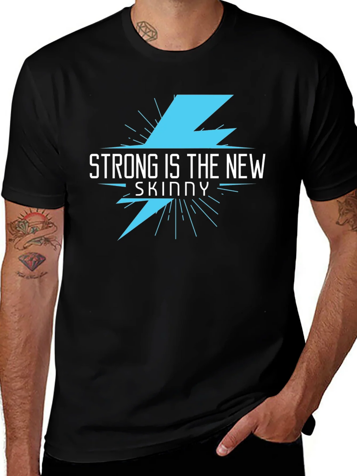 Strong Is The New Skinny Black Graphic Tee product image 1