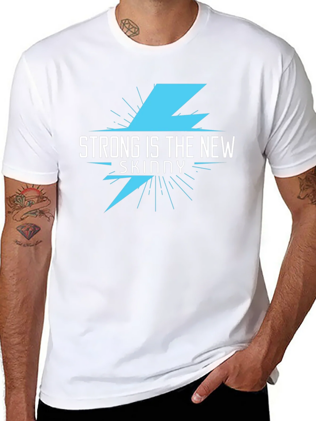 Strong Is The New Skinny Black Graphic Tee product image 7
