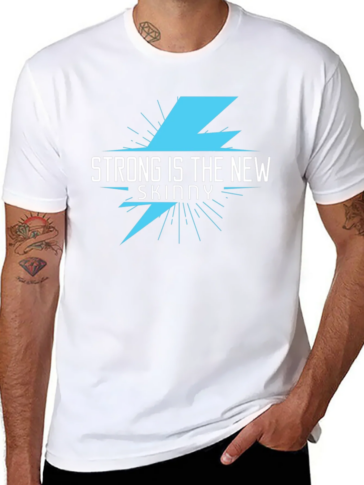 Strong Is The New Skinny Black Graphic Tee product image 7