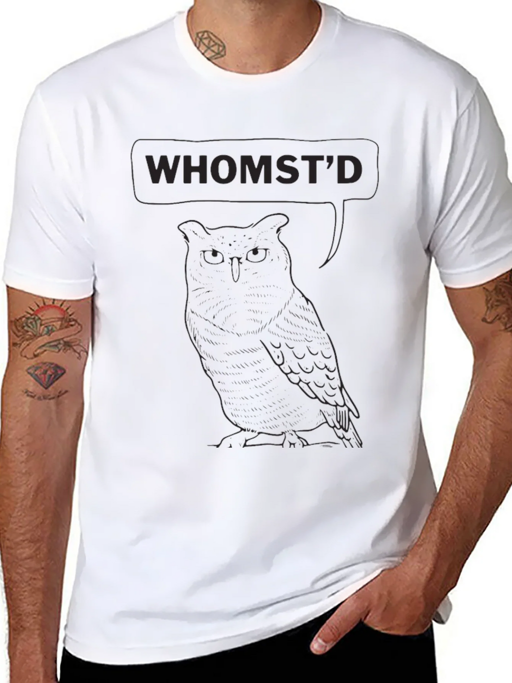 Whomstd Owl Graphic Tee - Black T-Shirt product image 4