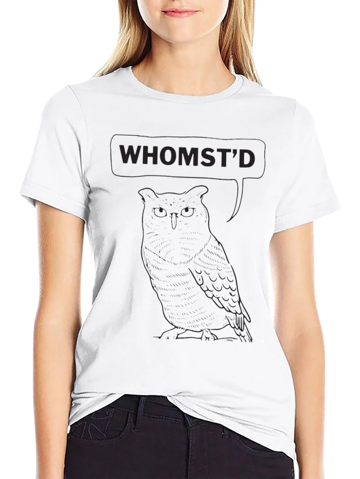 Whomstd Owl Graphic Tee - Black T-Shirt product image 5
