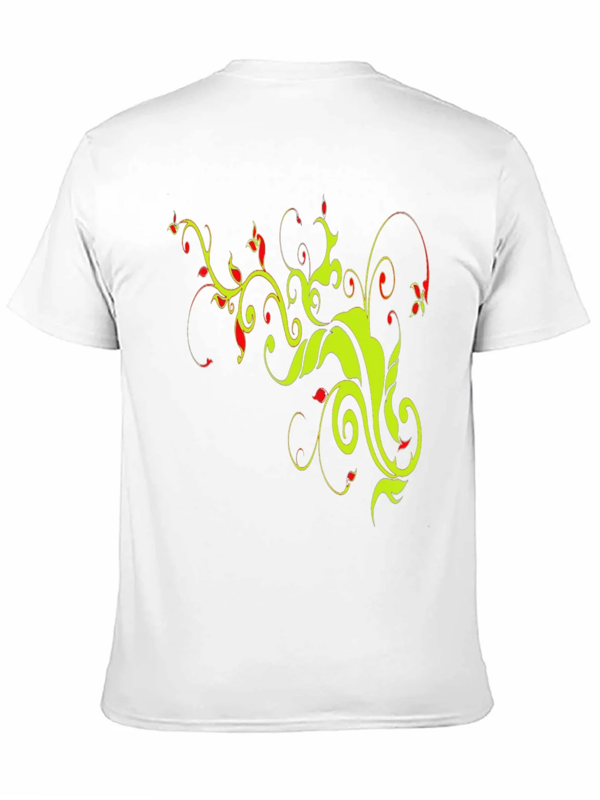 Stylish Black T-Shirt with Floral Vine Design product image 9