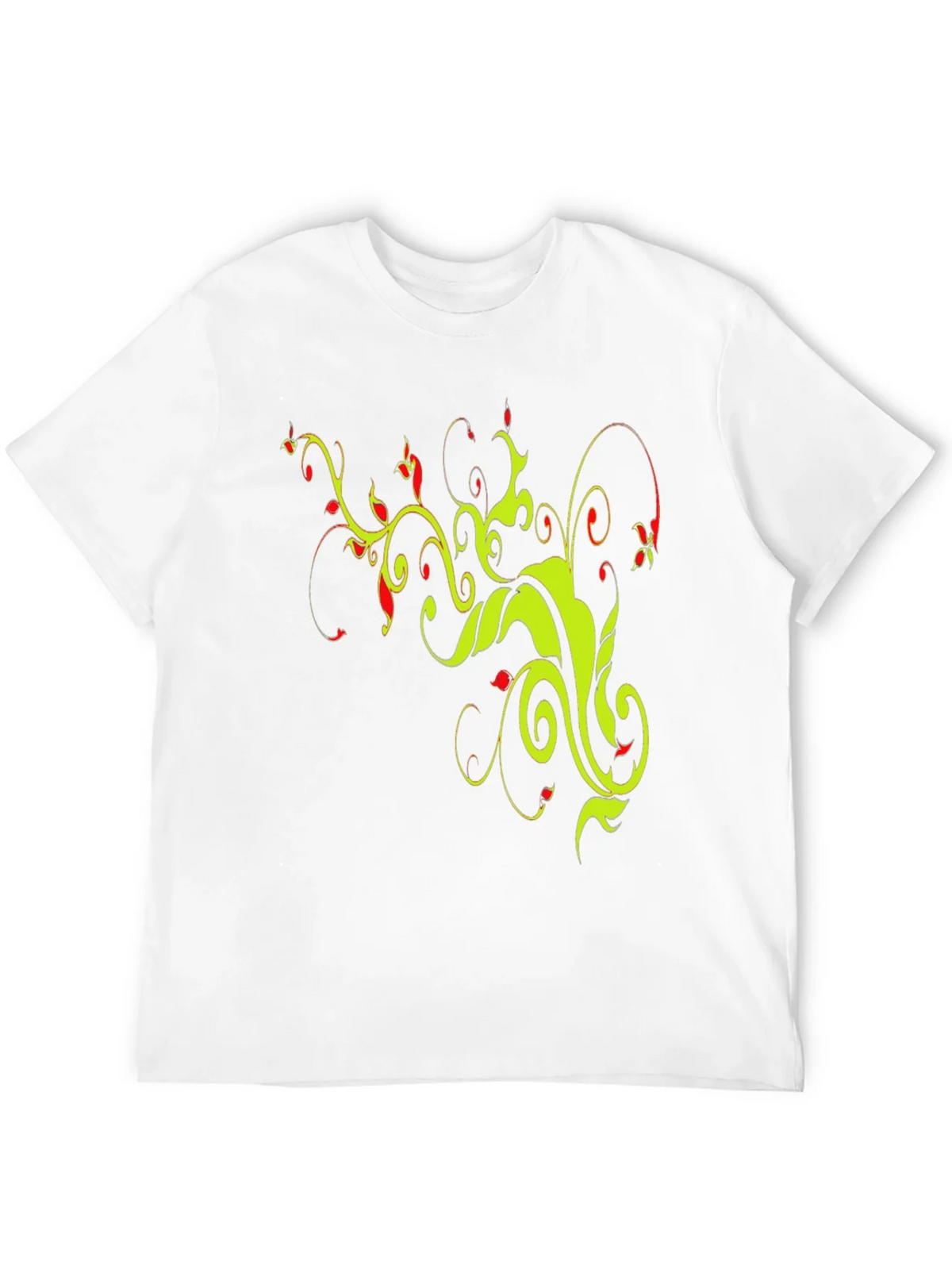 Stylish Black T-Shirt with Floral Vine Design product image 10