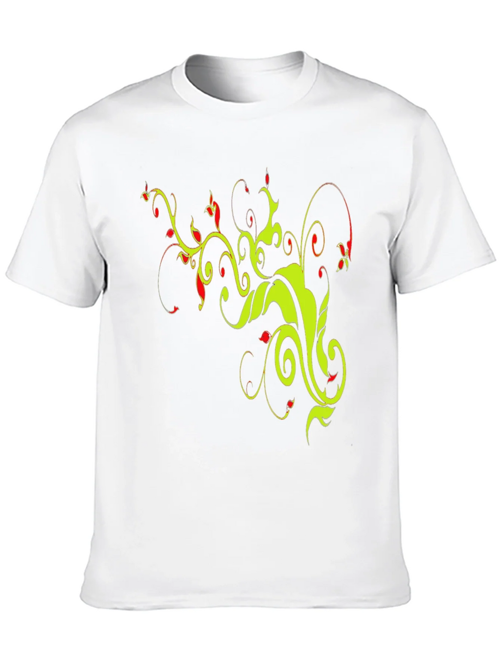 Stylish Black T-Shirt with Floral Vine Design product image 8