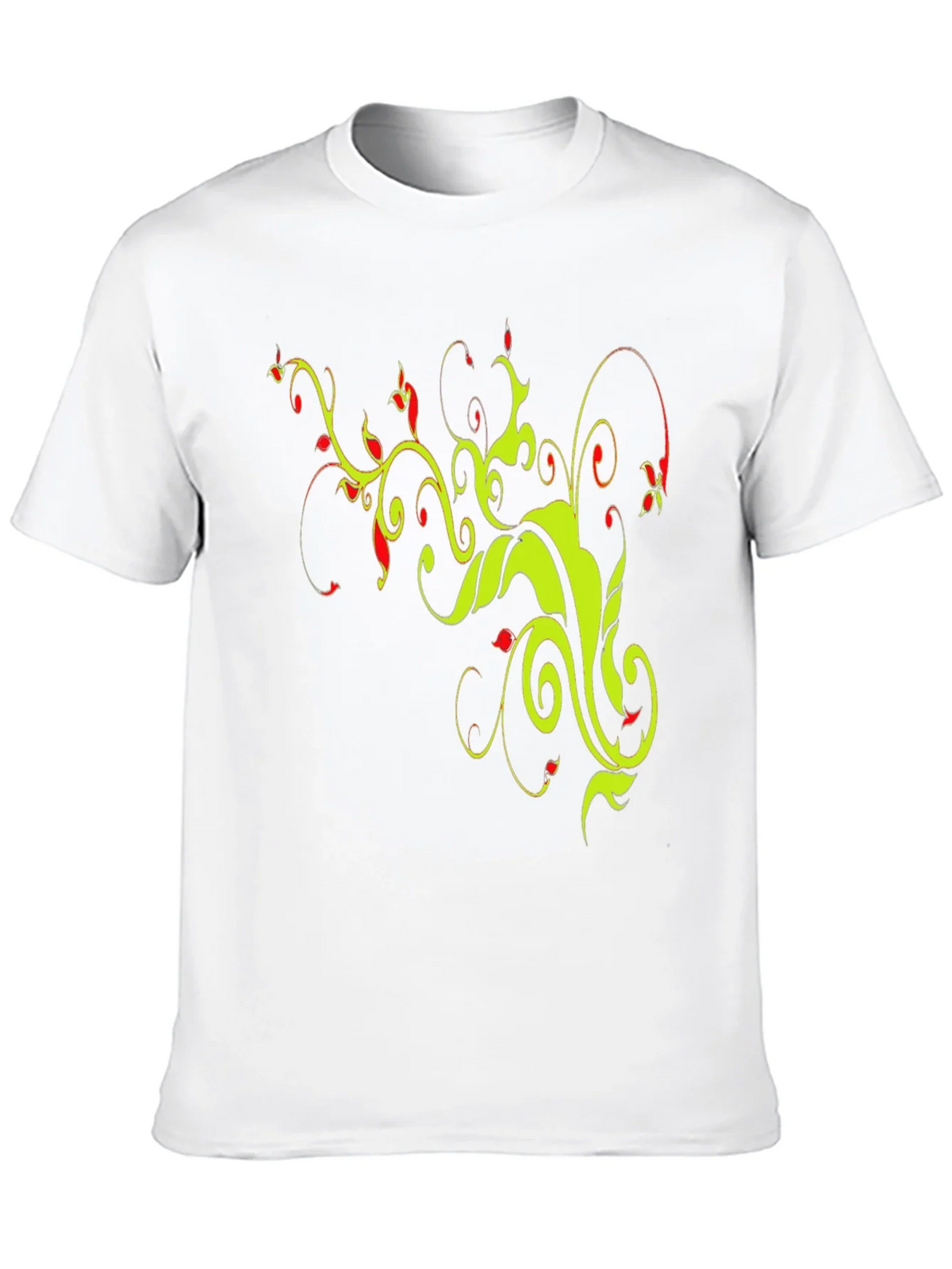 Stylish Black T-Shirt with Floral Vine Design product image 8