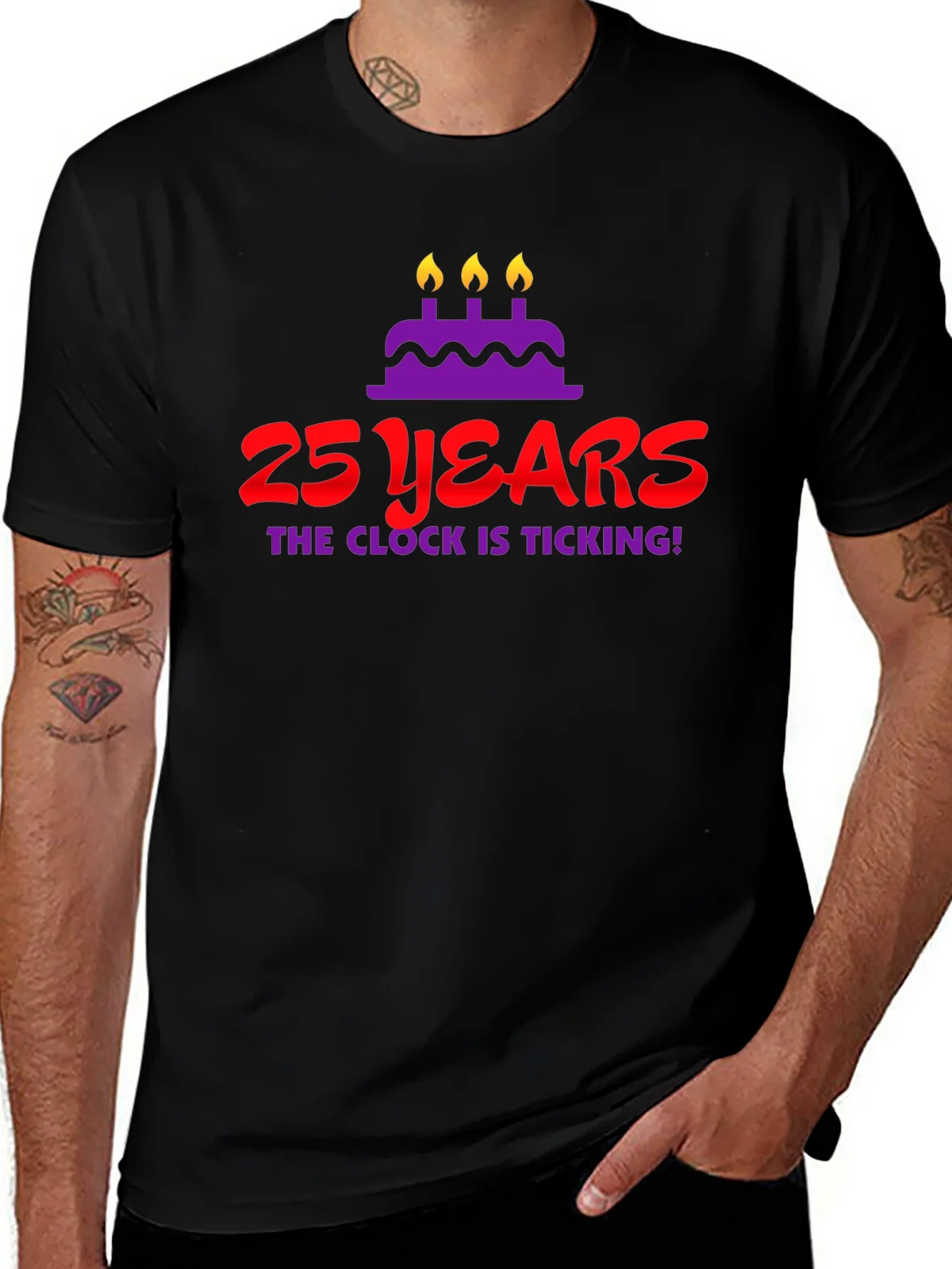 25 Years Birthday T-Shirt - The Clock Is Ticking! product image 1