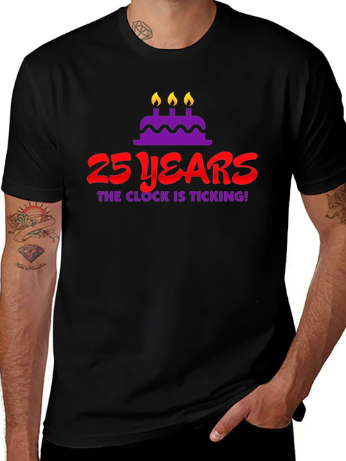 25 Years Birthday T-Shirt - The Clock Is Ticking! product image 1
