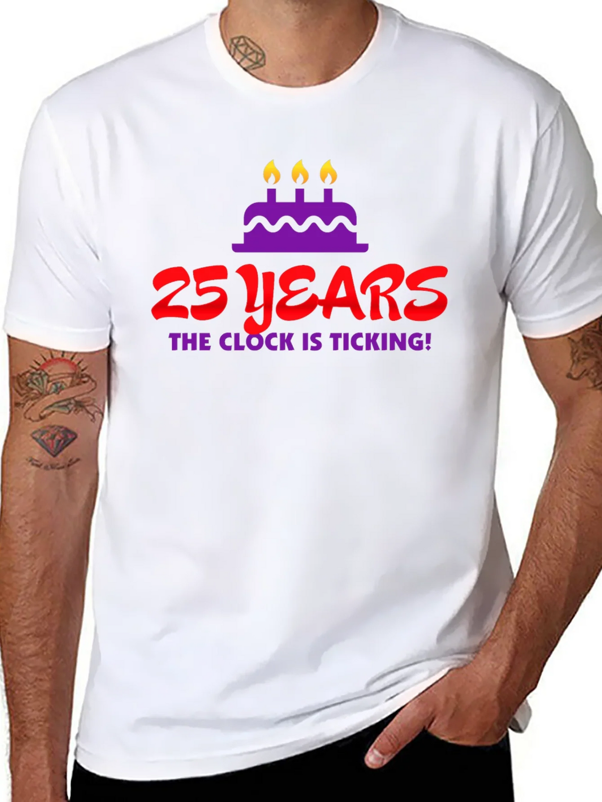 25 Years Birthday T-Shirt - The Clock Is Ticking! product image 7