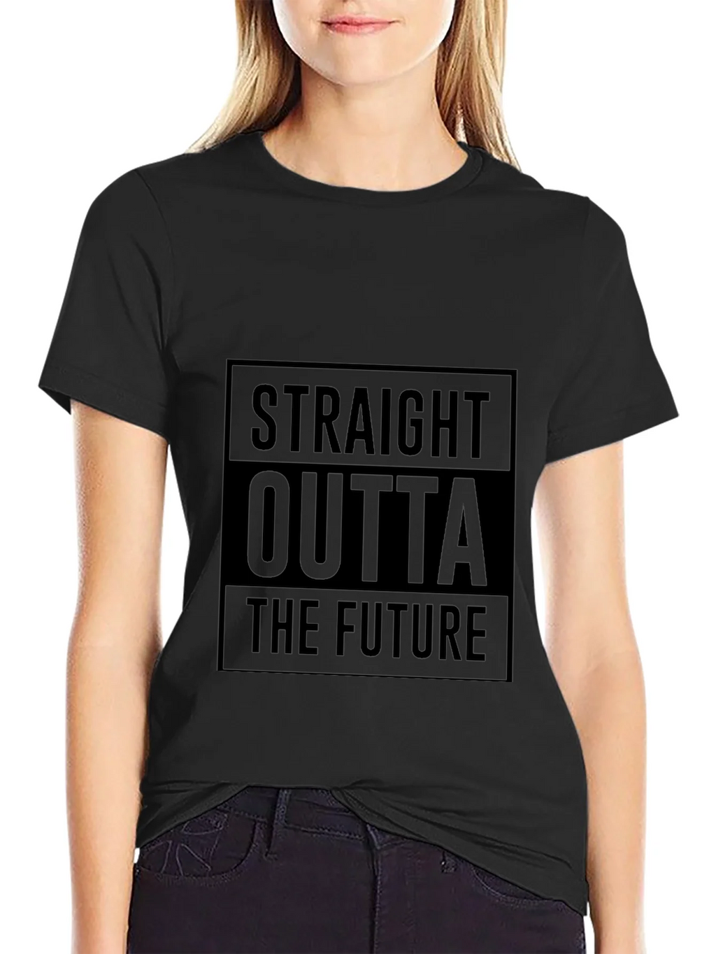 Straight Outta The Future Black T-Shirt product image 2