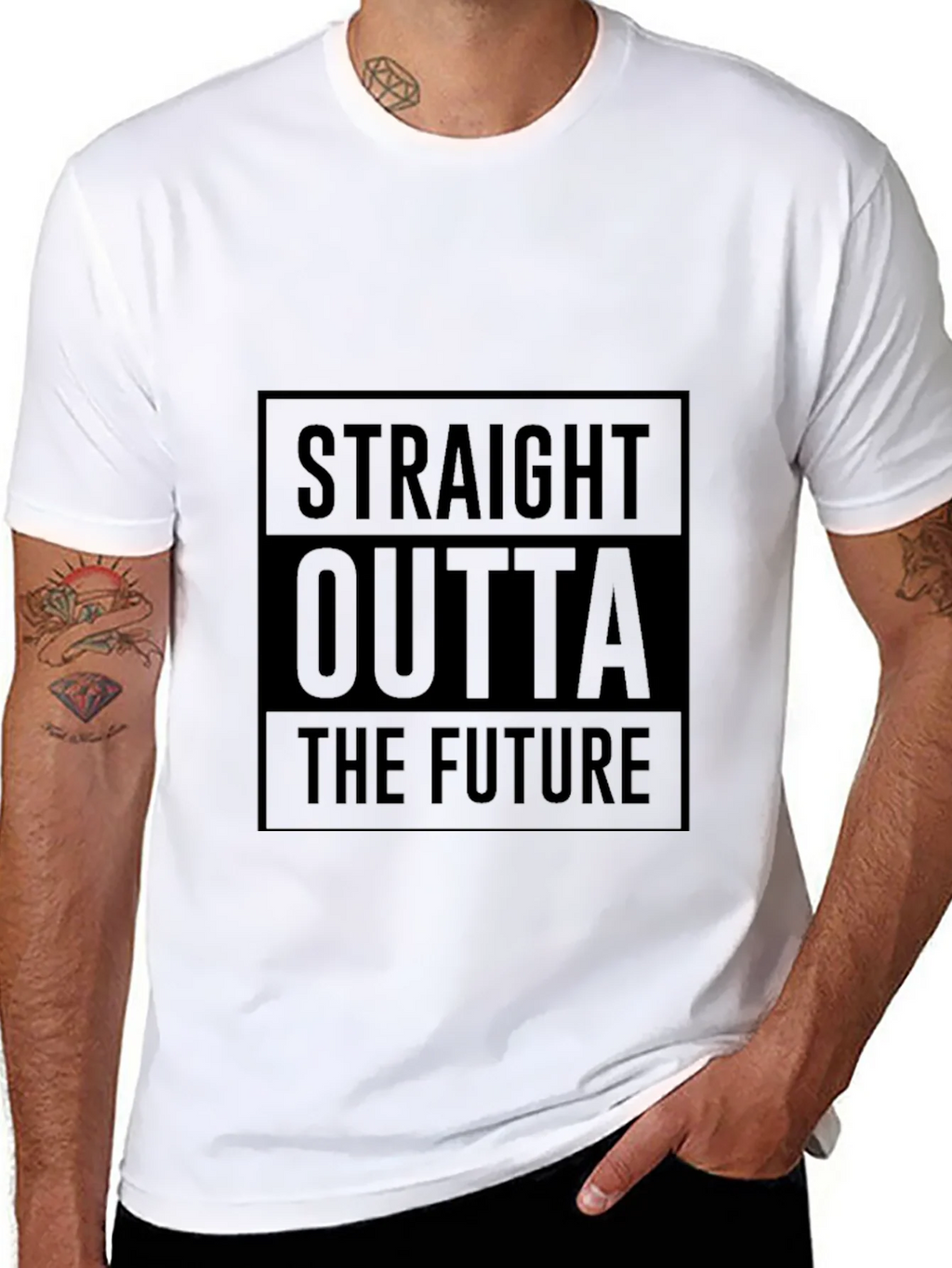 Straight Outta The Future Black T-Shirt product image 7