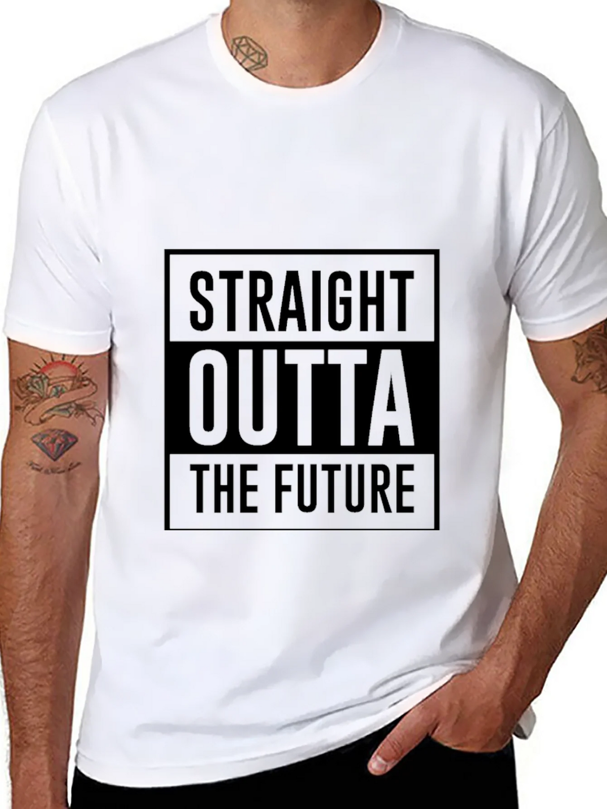 Straight Outta The Future Black T-Shirt product image 7