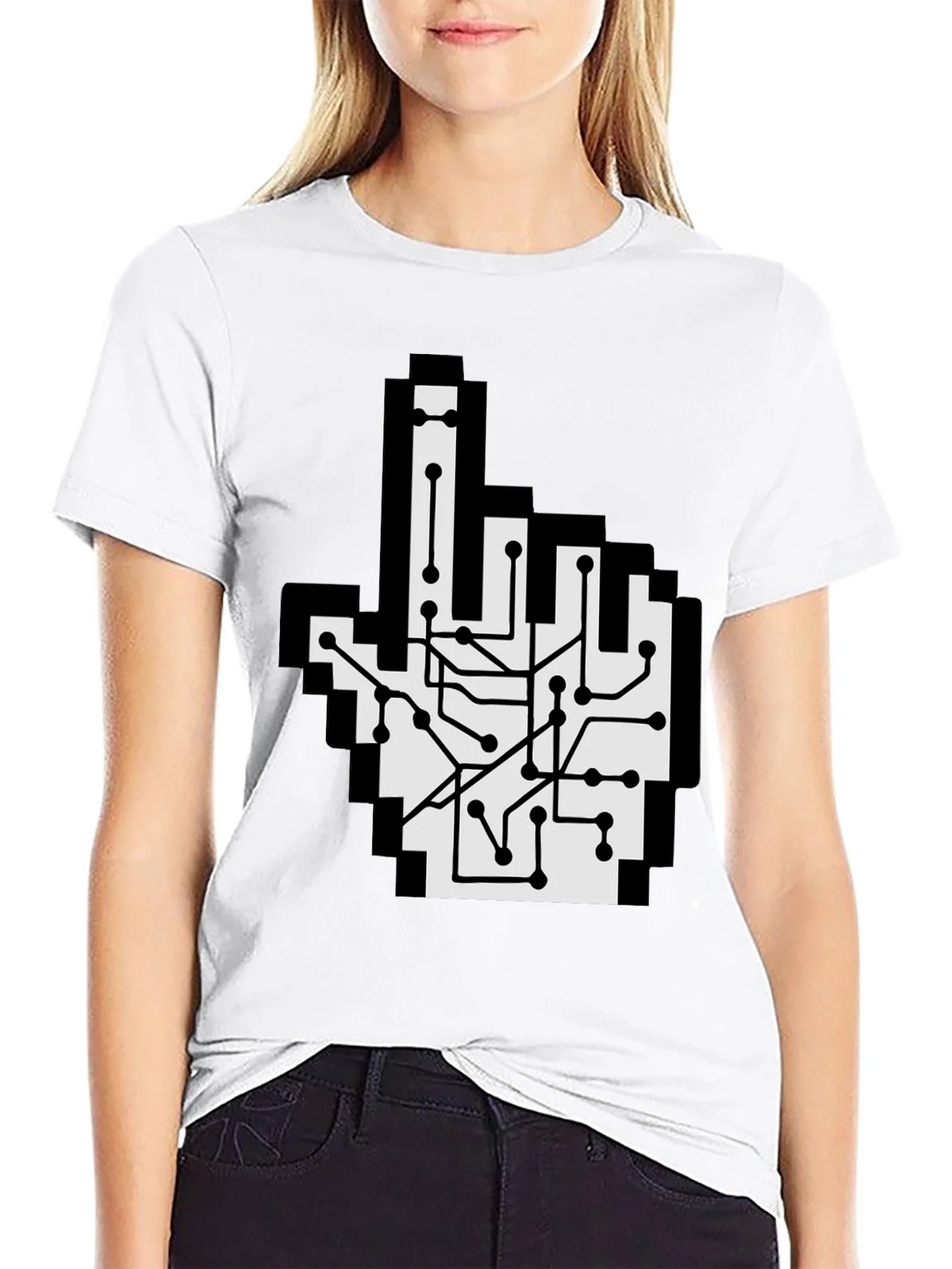 Circuit Board Pointer T-Shirt - Pixel Hand Design product image 8