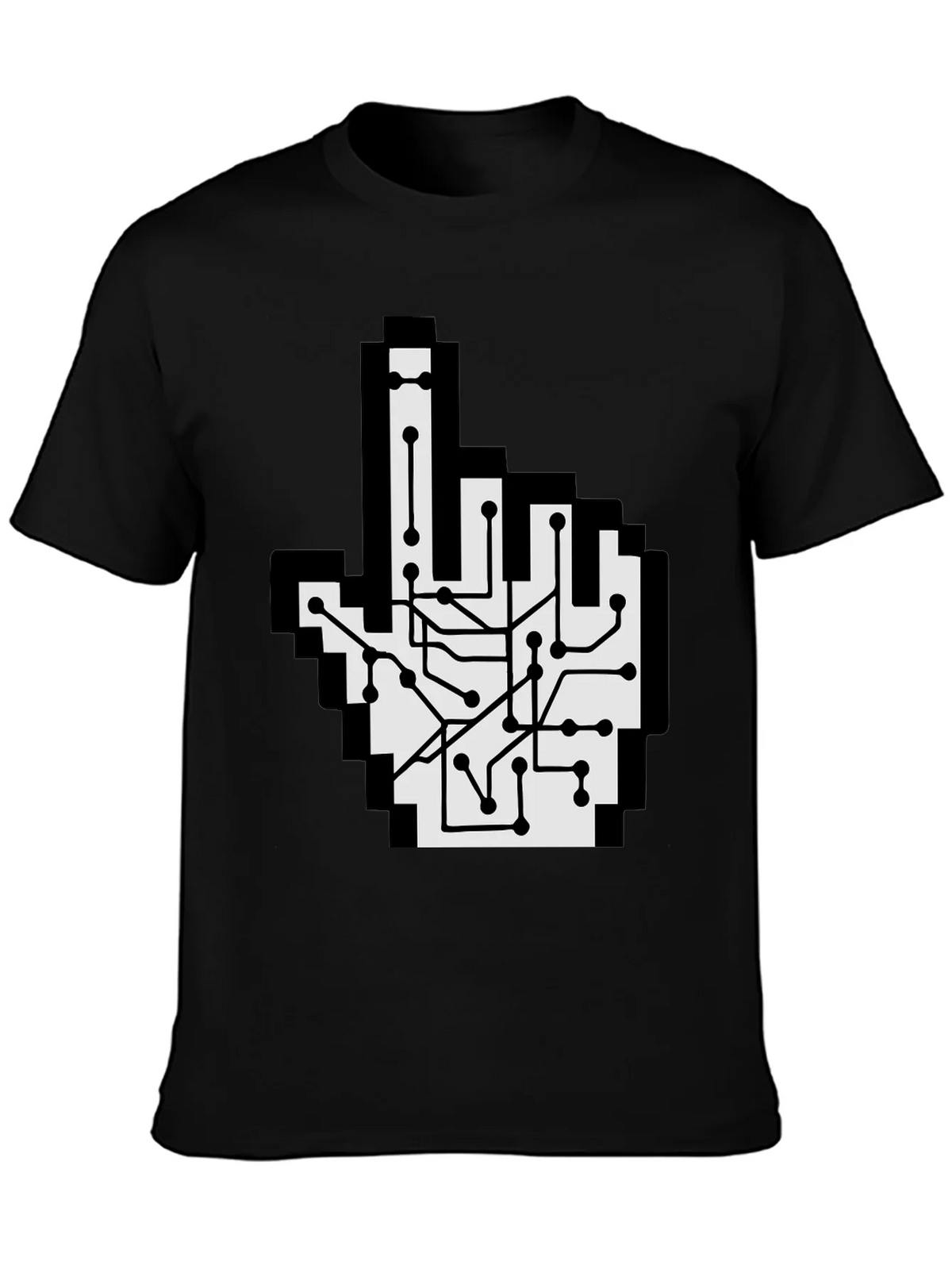 Circuit Board Pointer T-Shirt - Pixel Hand Design product image 3