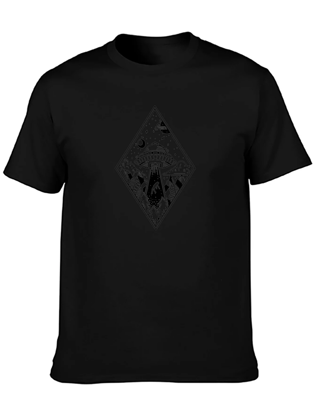 UFO Abduction Graphic Tee - Black product image 3