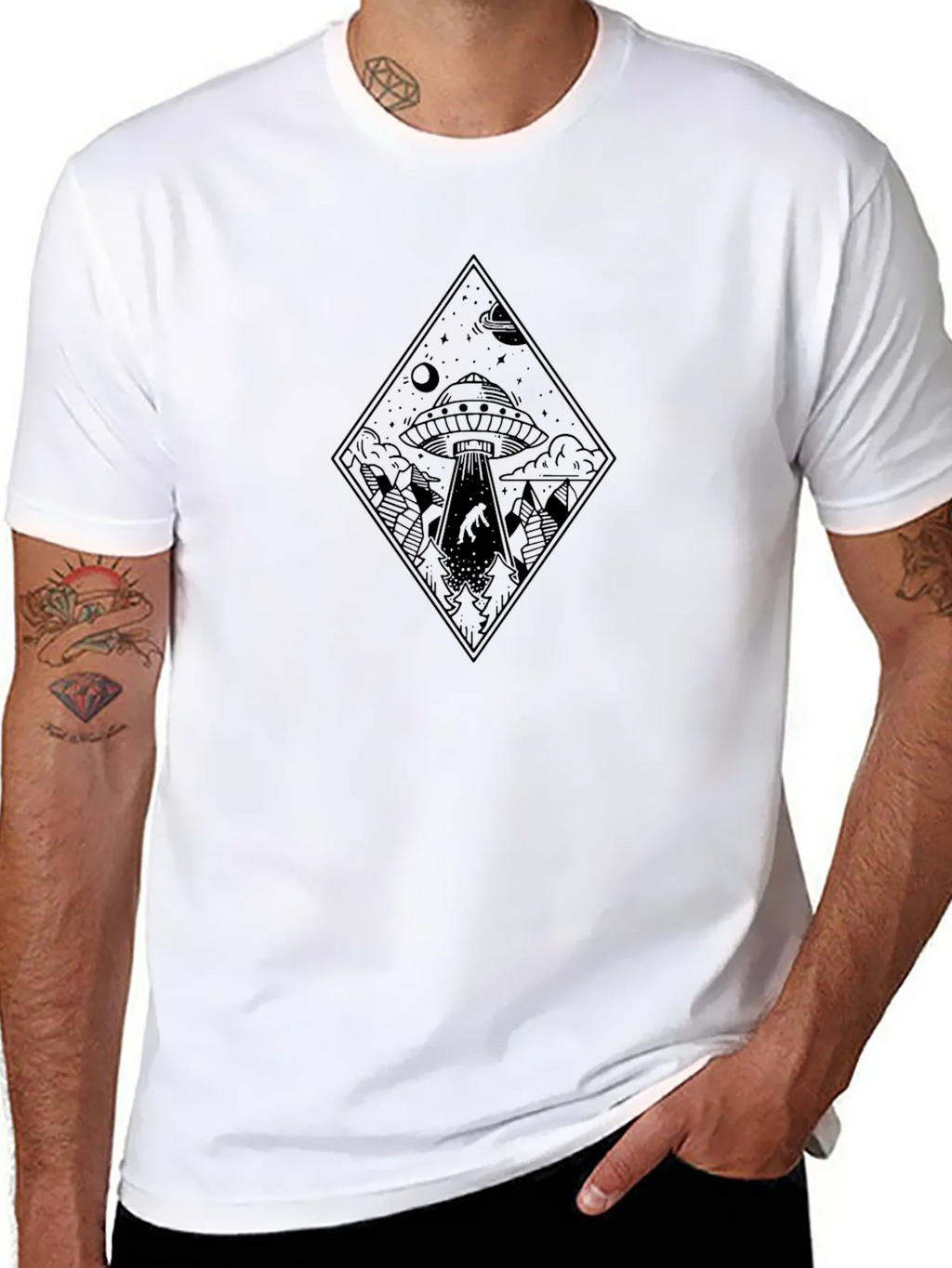 UFO Abduction Graphic Tee - Black product image 7