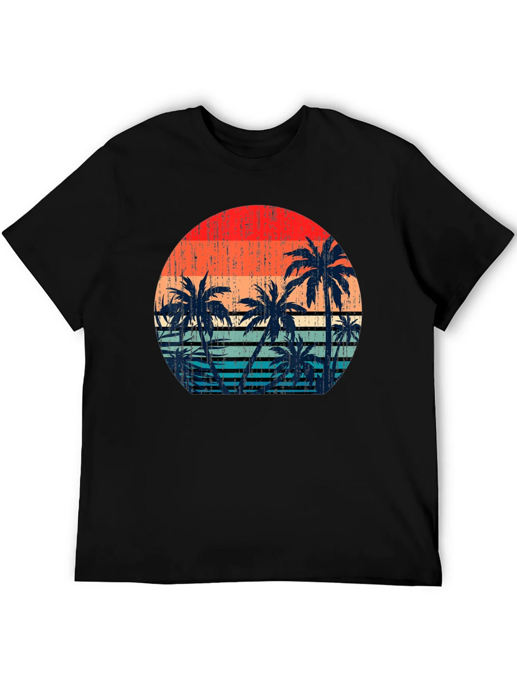 Retro Sunset Palm Tree Graphic T-Shirt product image 5