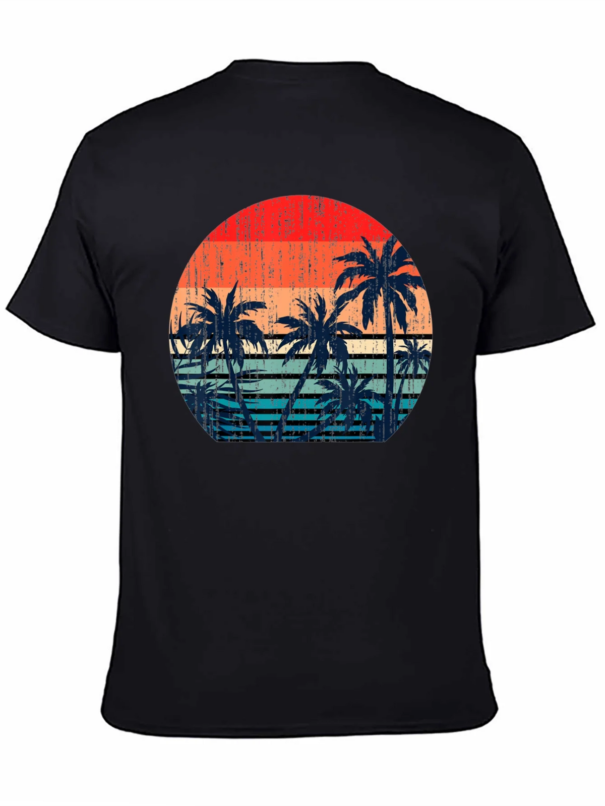 Retro Sunset Palm Tree Graphic T-Shirt product image 4