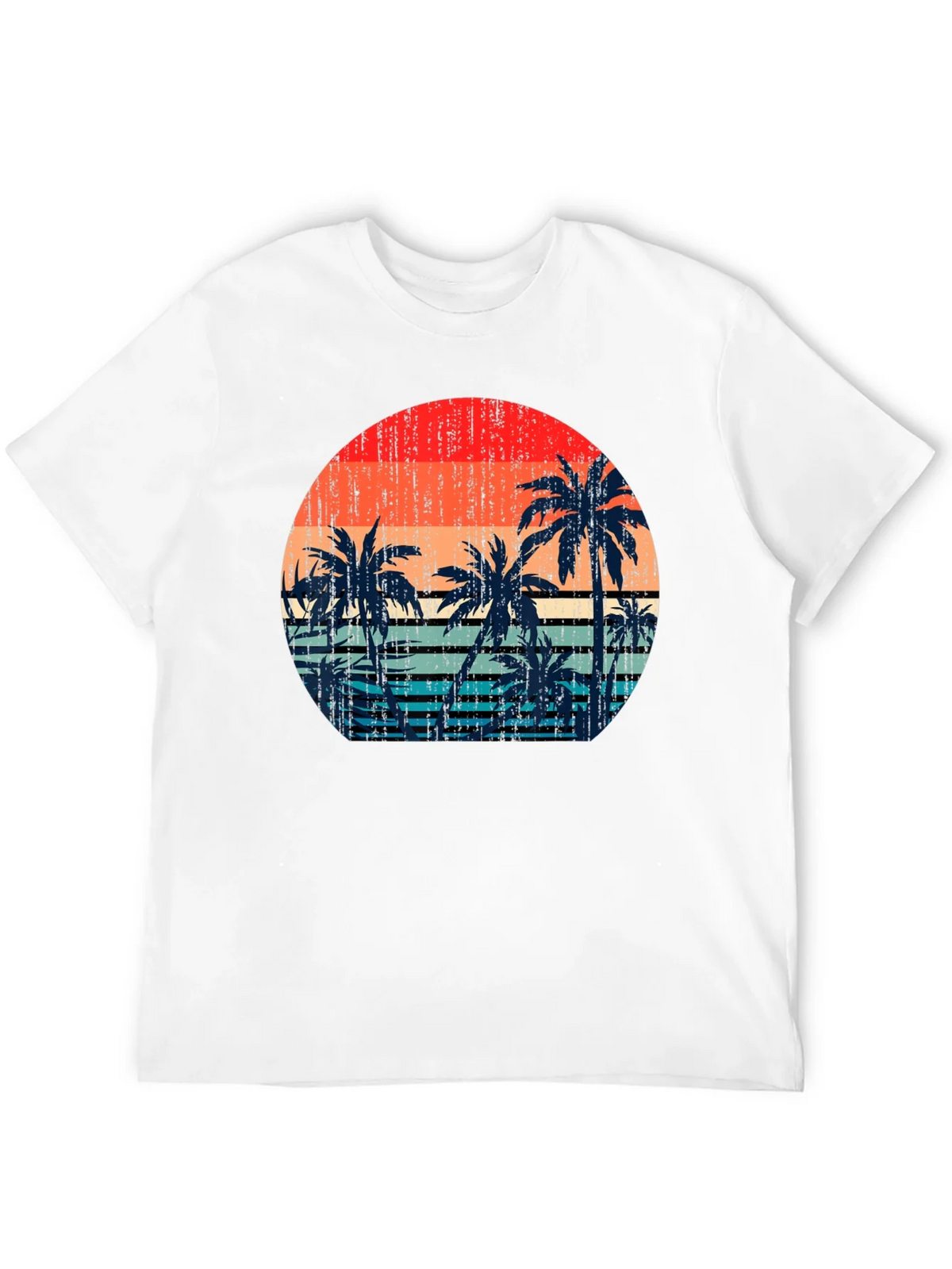 Retro Sunset Palm Tree Graphic T-Shirt product image 11