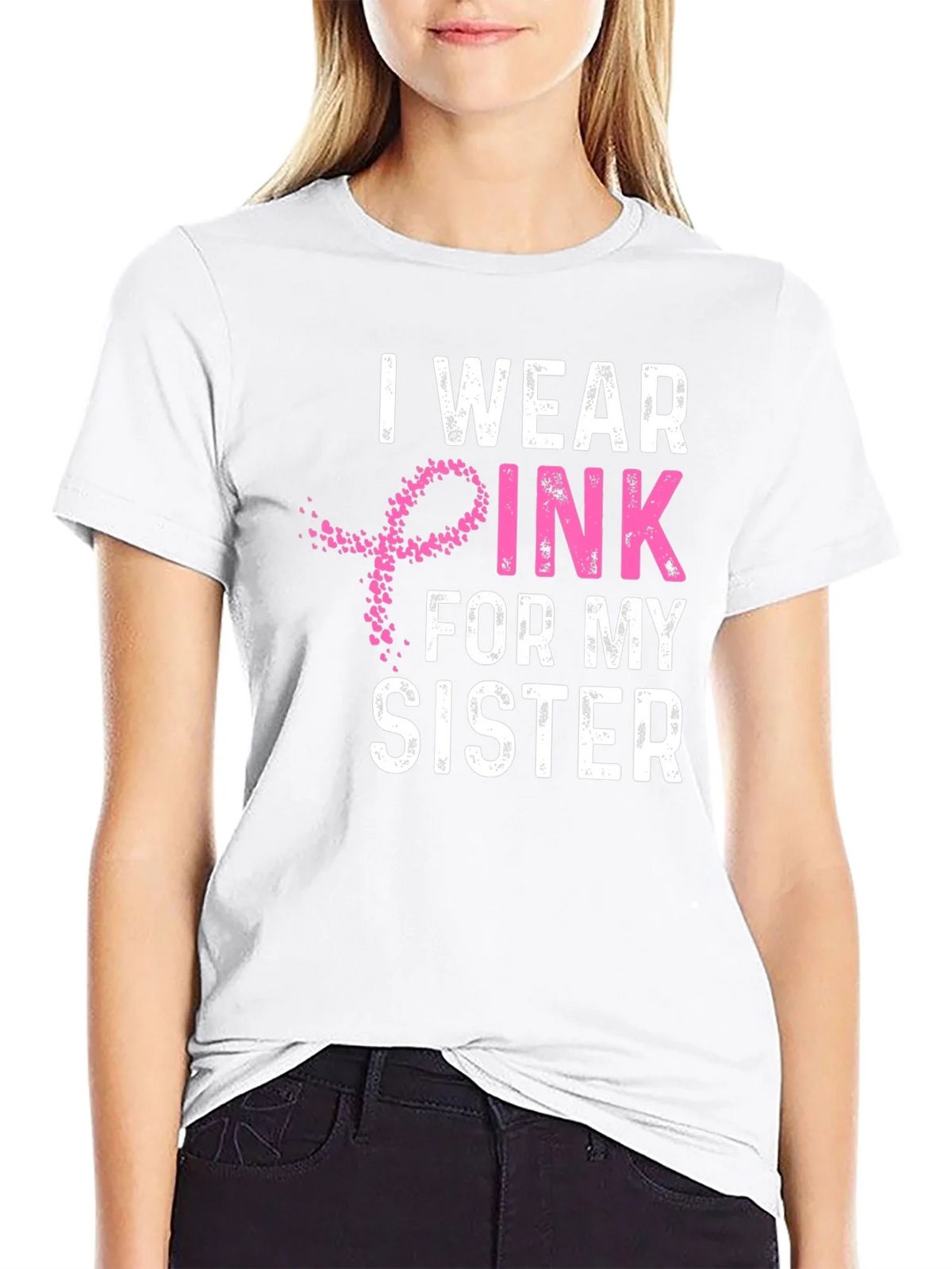 I Wear Pink For My Sister T-Shirt product image 8