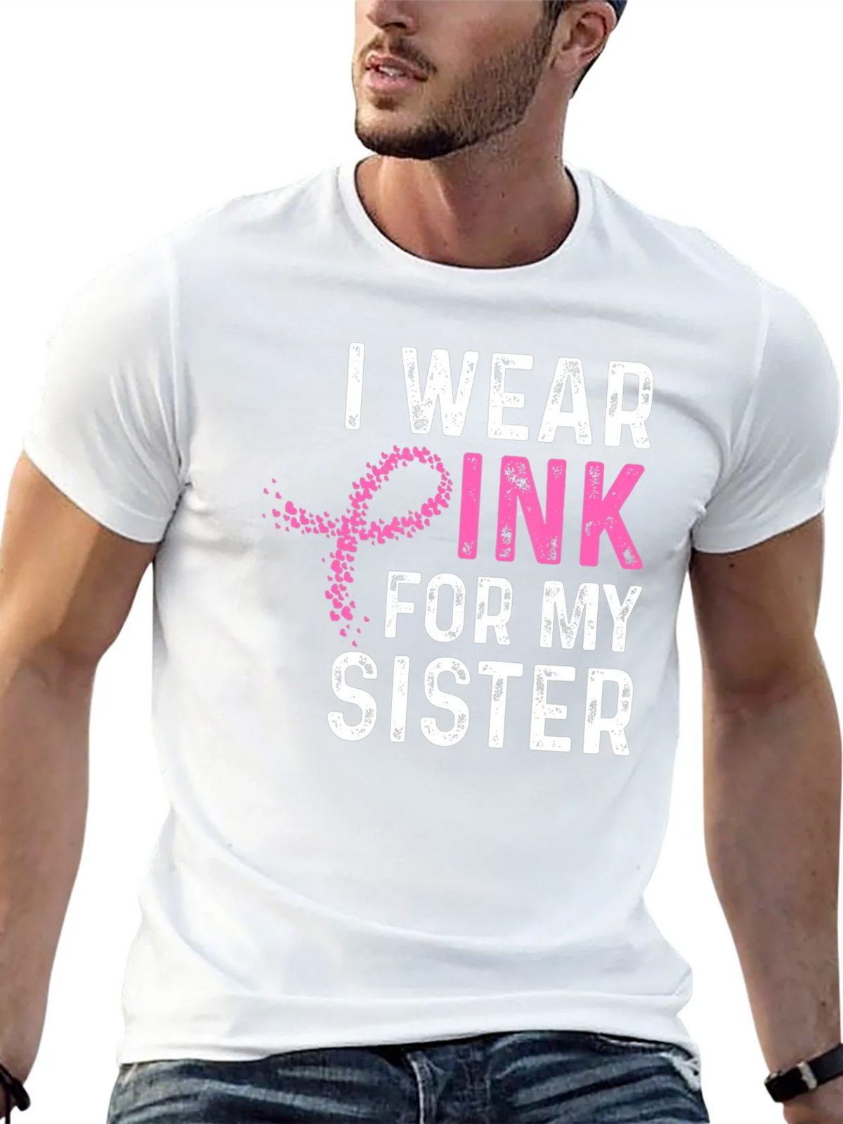 I Wear Pink For My Sister T-Shirt product image 12