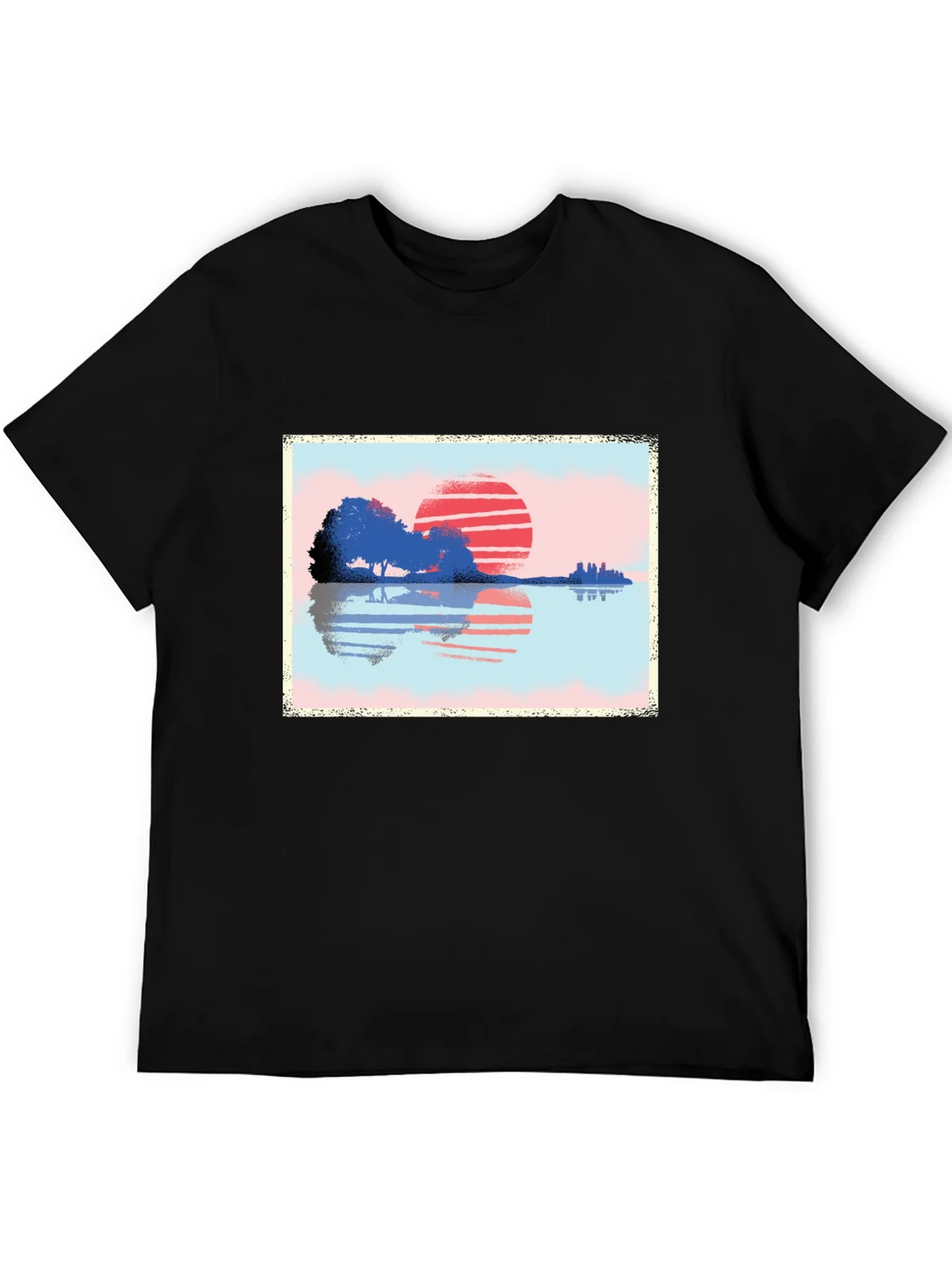 Sunset Reflection Graphic T-Shirt - Nature Inspired Art product image 4