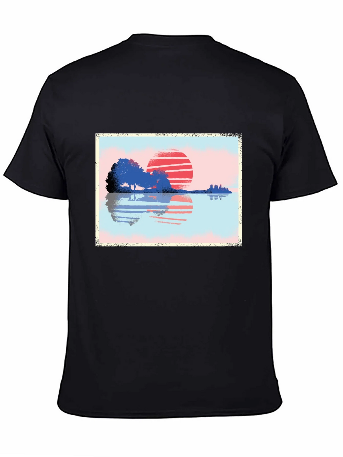 Sunset Reflection Graphic T-Shirt - Nature Inspired Art product image 3