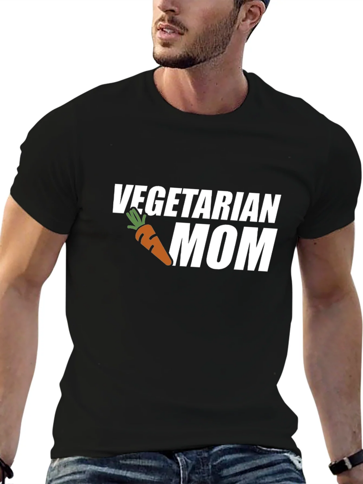 Vegetarian Mom T-Shirt: Carrot Graphic Tee product image 6