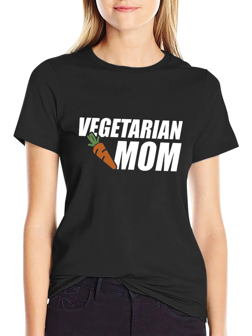 Vegetarian Mom T-Shirt: Carrot Graphic Tee product image 2