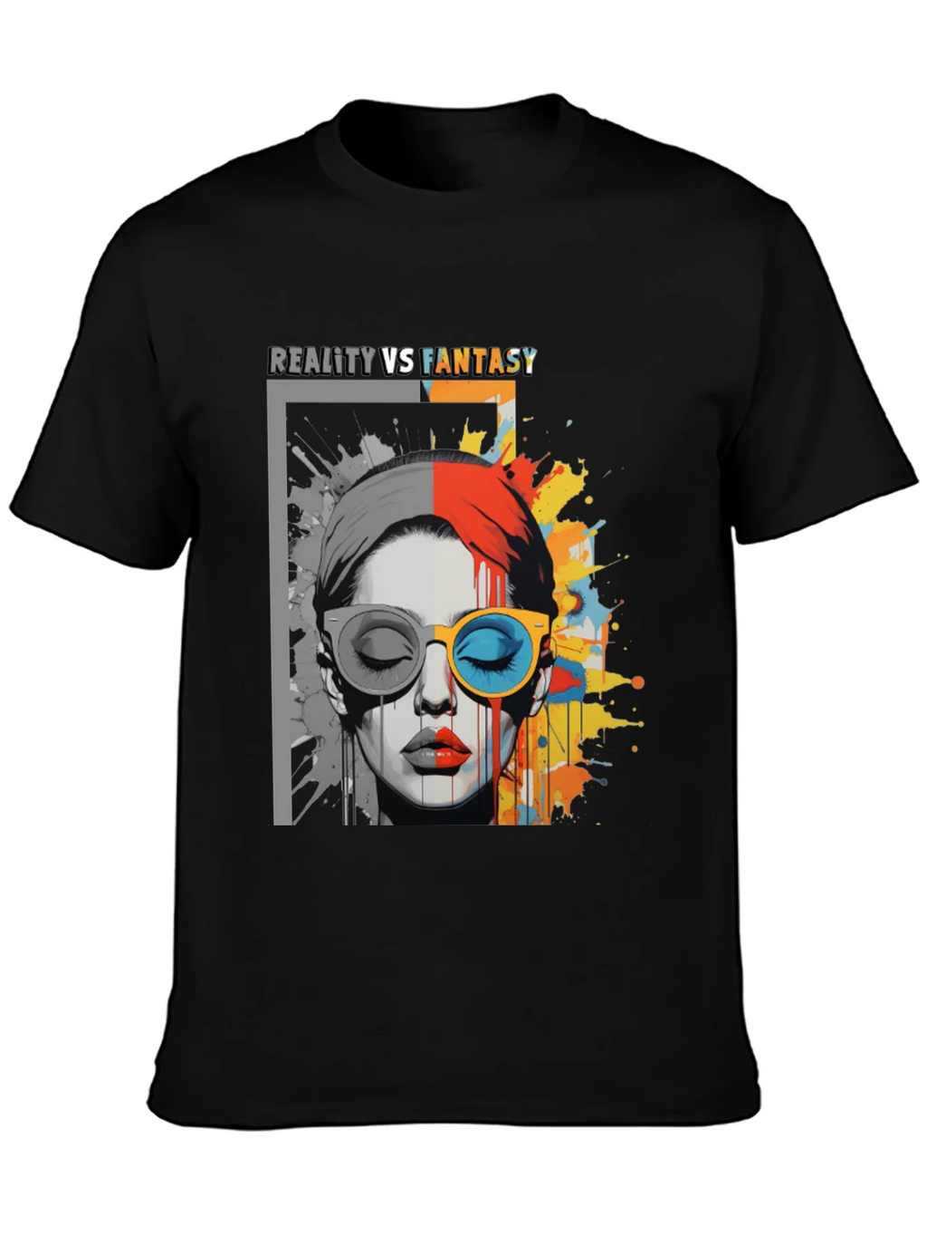 Reality vs. Fantasy Graphic Print T-Shirt product image 3