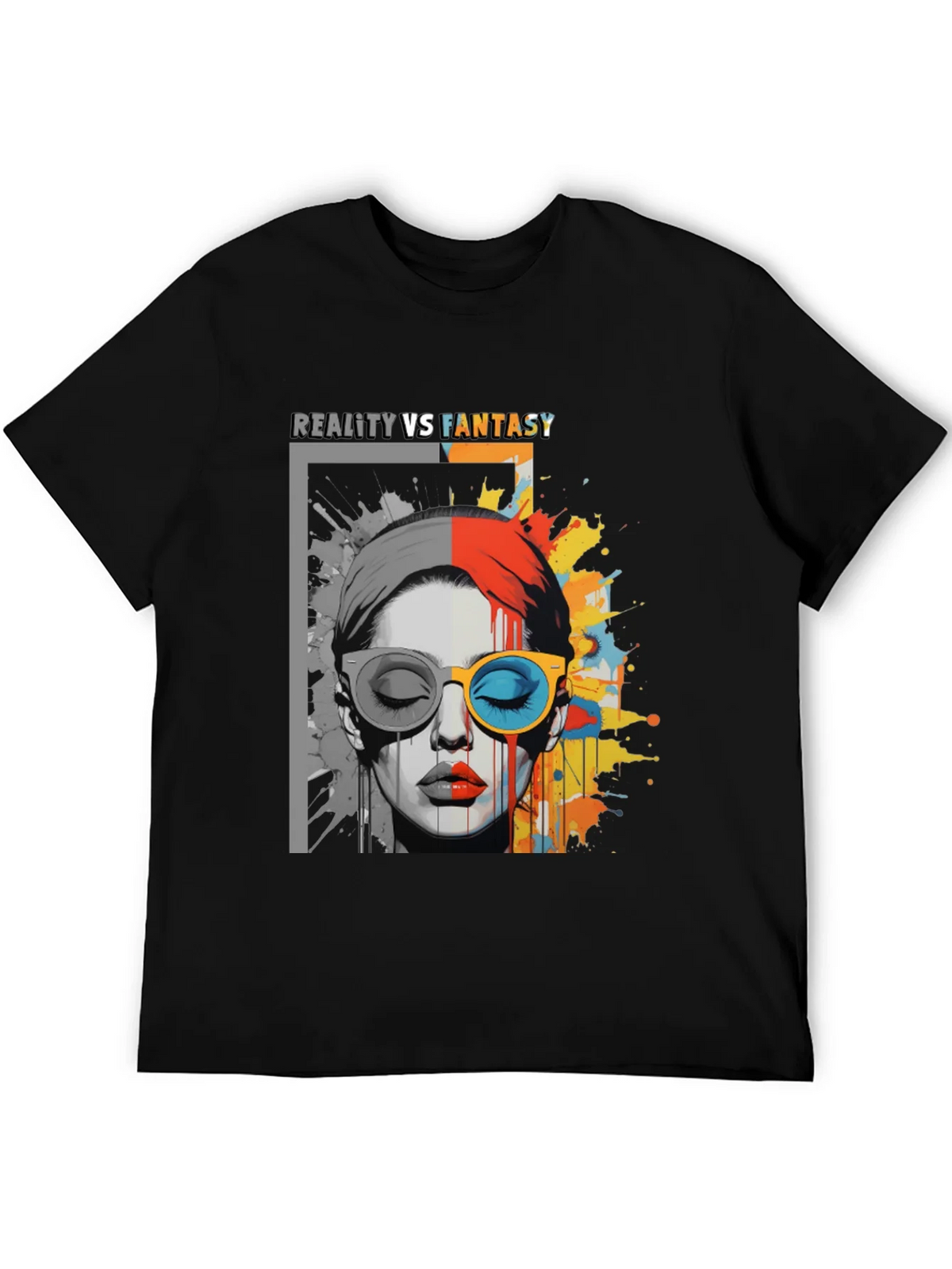 Reality vs. Fantasy Graphic Print T-Shirt product image 5