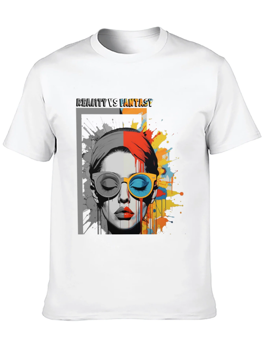 Reality vs. Fantasy Graphic Print T-Shirt product image 9