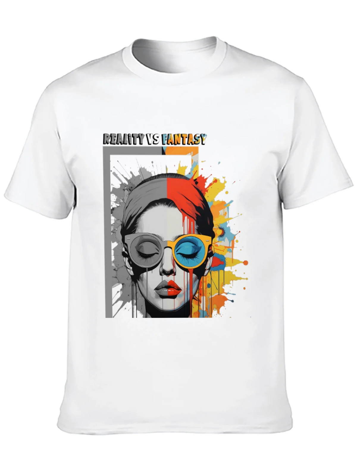 Reality vs. Fantasy Graphic Print T-Shirt product image 9