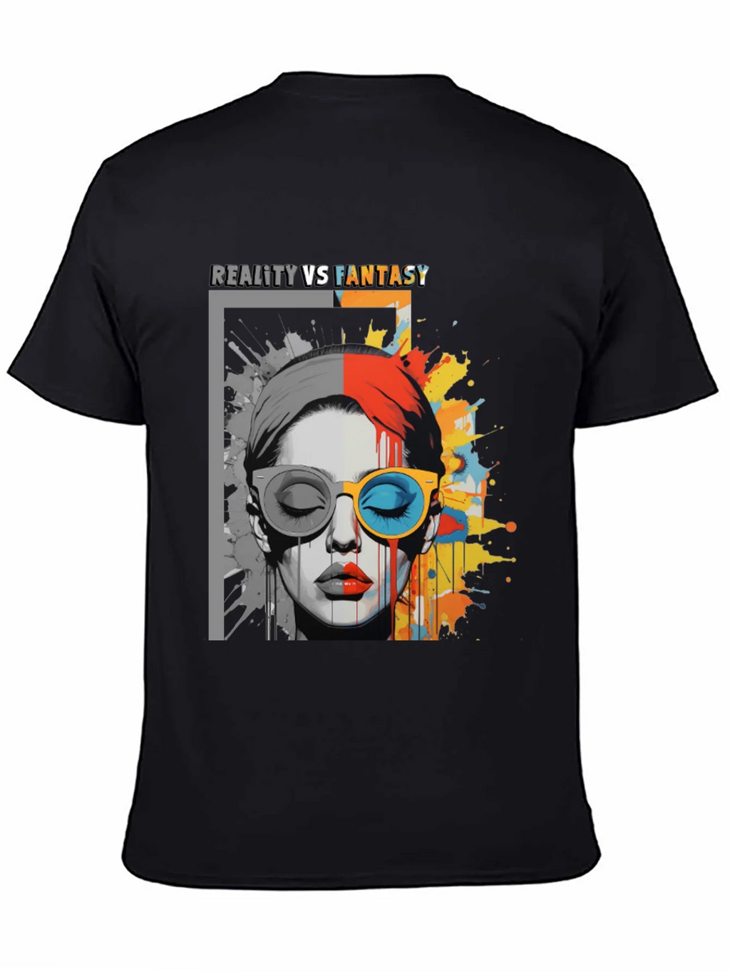 Reality vs. Fantasy Graphic Print T-Shirt product image 4