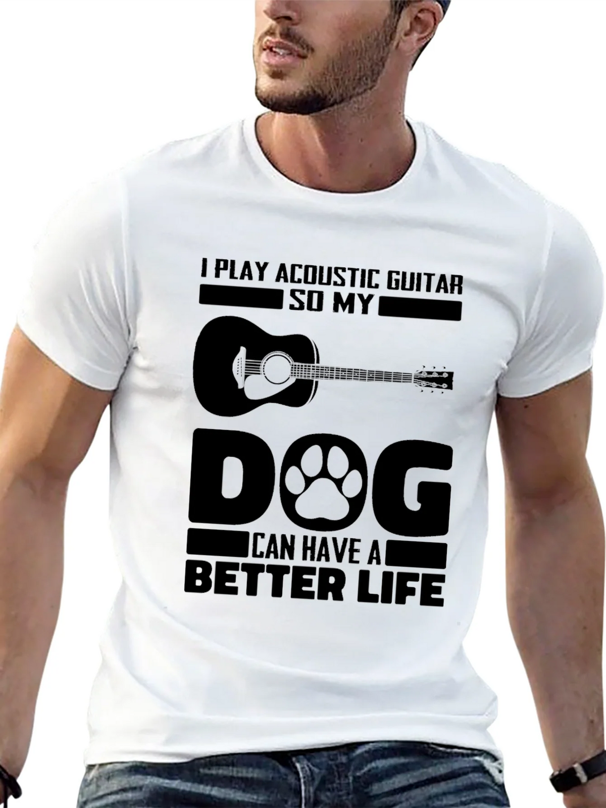 Acoustic Guitar Dog Lover T-Shirt product image 12
