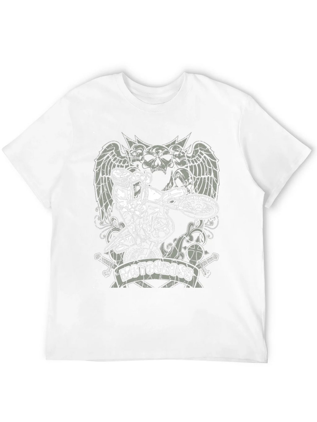 Motocross Skull Graphic T-Shirt - Black product image 11
